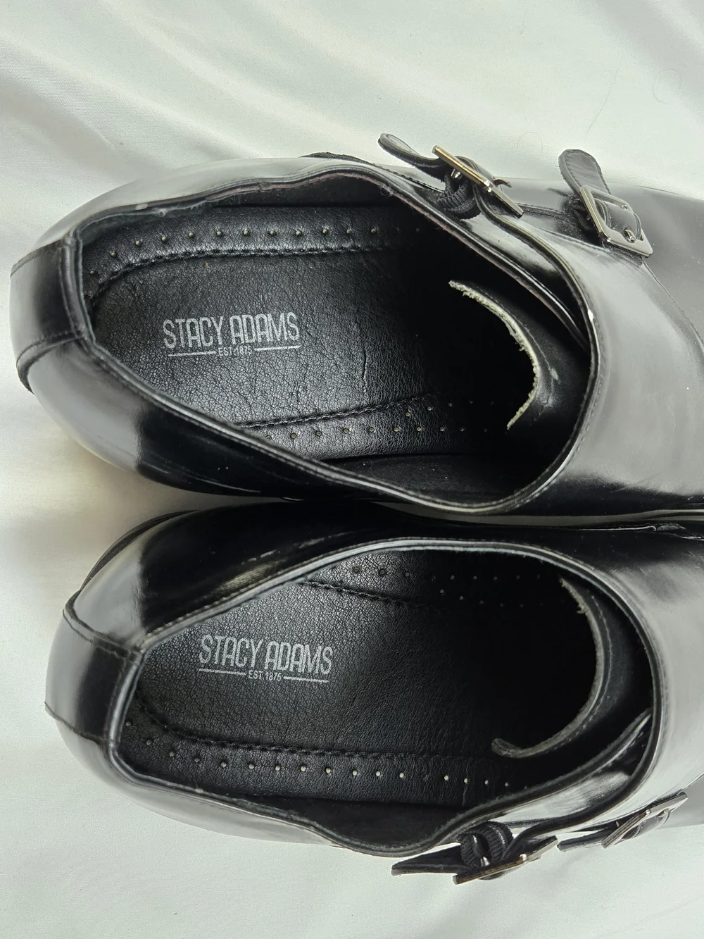 Stacy Adams Men's Black Double Monk Strap Dress Shoes 13W